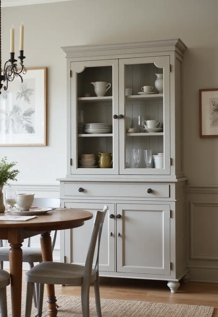 27 Dining Room Cabinet Ideas That Blend Style and Storage - 18. Elegant Shaker Style Cabinet