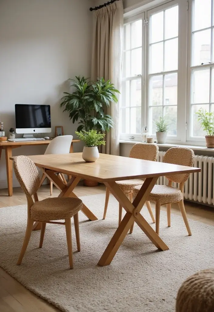 27 Dining Room and Office Combo Hacks That Save Space - 1. Foldable Dining Table