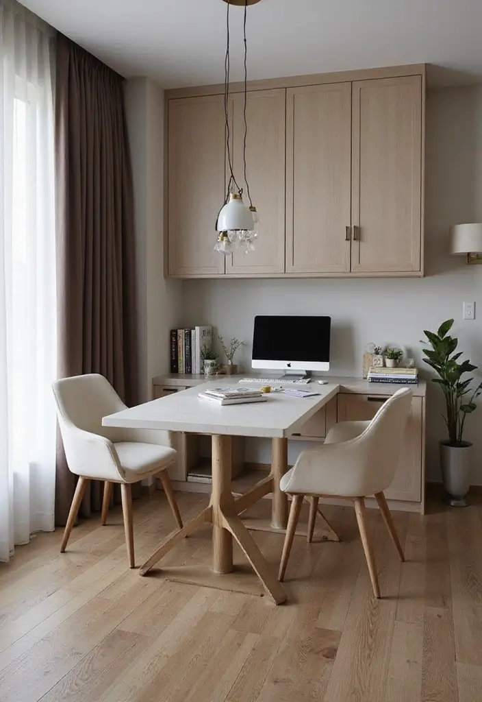 27 Dining Room and Office Combo Hacks That Save Space - 20. Hidden Desks