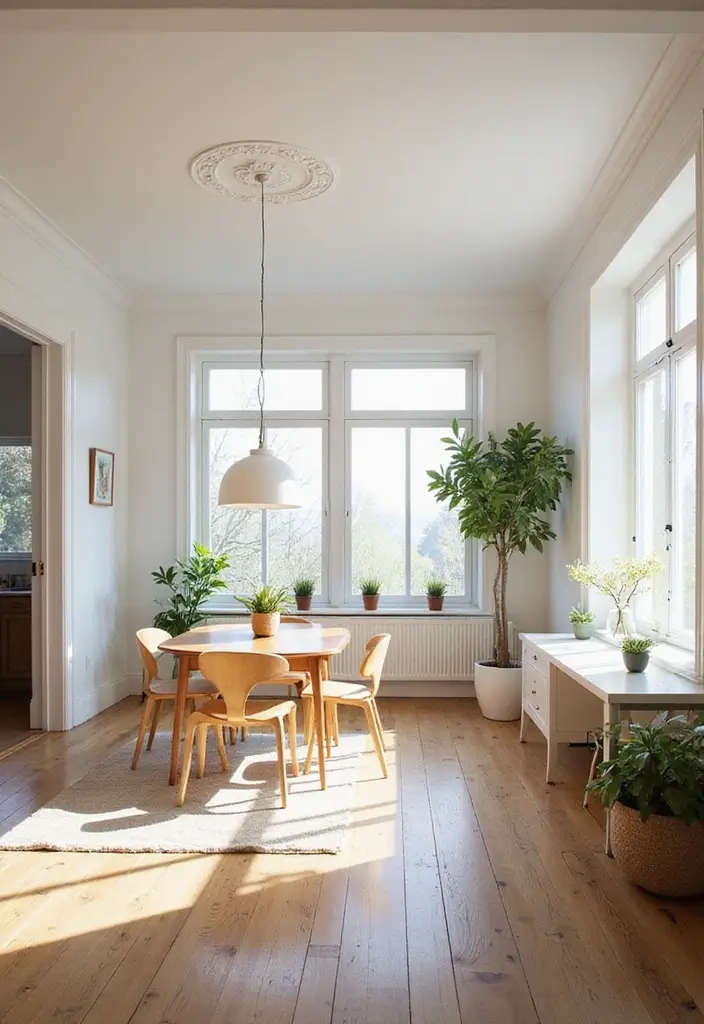 27 Dining Room and Office Combo Hacks That Save Space - 25. Optimize Natural Light