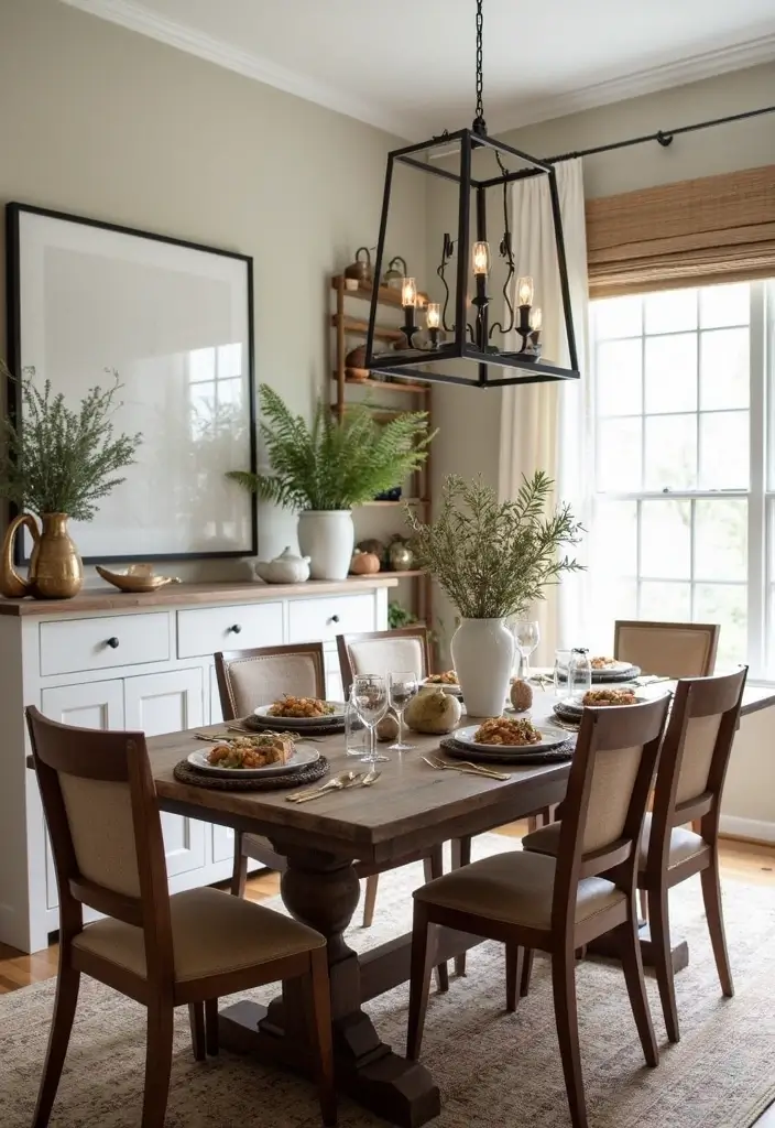27 Farmhouse Dining Room Ideas for a Warm Rustic Look 18 27 Farmhouse Dining Room Ideas for a Warm Rustic Look - 18. Seasonal Decor Changes