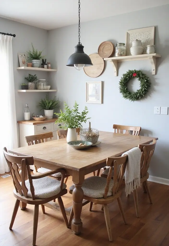 27 Farmhouse Dining Room Ideas for a Warm Rustic Look 21 27 Farmhouse Dining Room Ideas for a Warm Rustic Look - 21. DIY Farmhouse Features