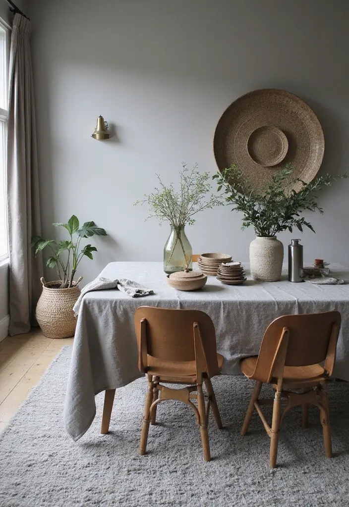 27 Grey Dining Room Designs That Feel Calm and Elegant - 9. Soft Grey Textures