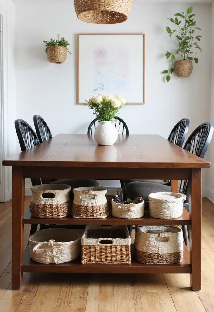 27 Kitchen and Dining Room Ideas That Maximize Space - 6. Utilize Under-Table Storage