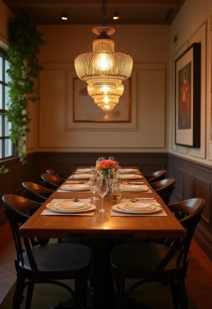 27 Small Dining Room Decor Hacks That Save Space - 14. Smart Lighting Solutions