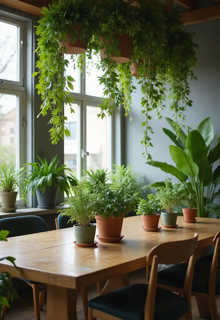 27 Small Dining Room Decor Hacks That Save Space - 18. Incorporate Greenery
