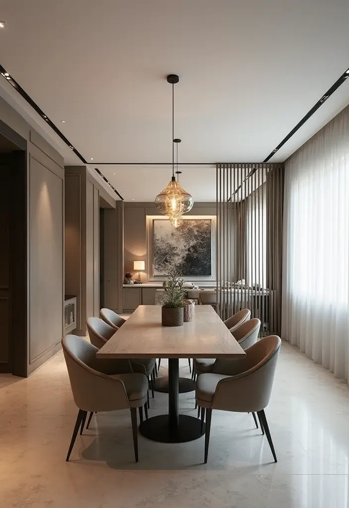 27 Small Dining Room Decor Hacks That Save Space - 23. Smart Use of Space Dividers