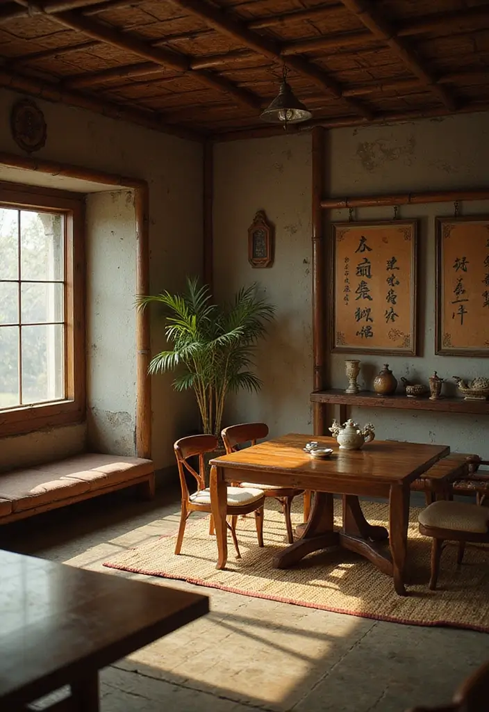 27 Vintage Dining Room Looks That Bring Back Charm - 11. Vintage Asian Inspired