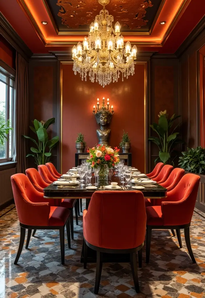 27 Vintage Dining Room Looks That Bring Back Charm - 17. Vintage Art Deco