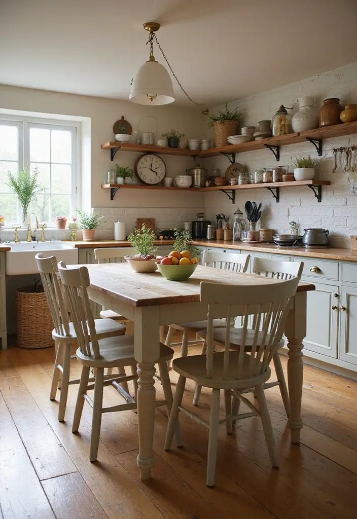 27 Vintage Dining Room Looks That Bring Back Charm - 20. Classic Country Kitchen