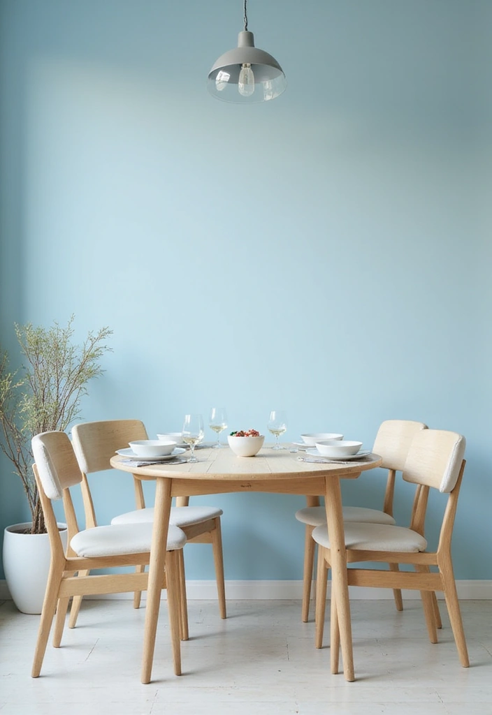 28 Blue Dining Room Styles That Balance Bold and Relaxing 9 28 Blue Dining Room Styles That Balance Bold and Relaxing - 9. Soft and Serene Pastels