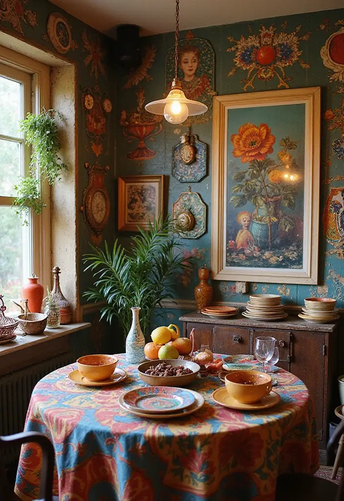 28 Dining Room Corner Ideas That Make the Most of Space - 14. Add Colorful Accents