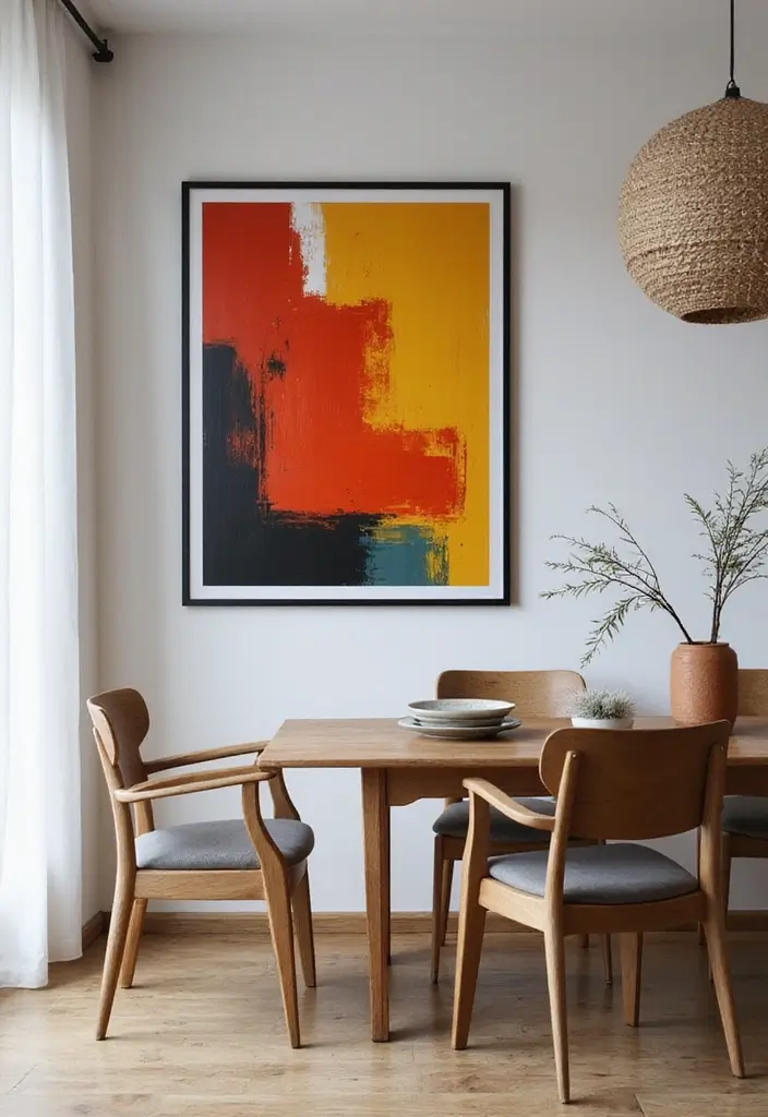 28 Dining Room Corner Ideas That Make the Most of Space - 21. Incorporate a Statement Piece