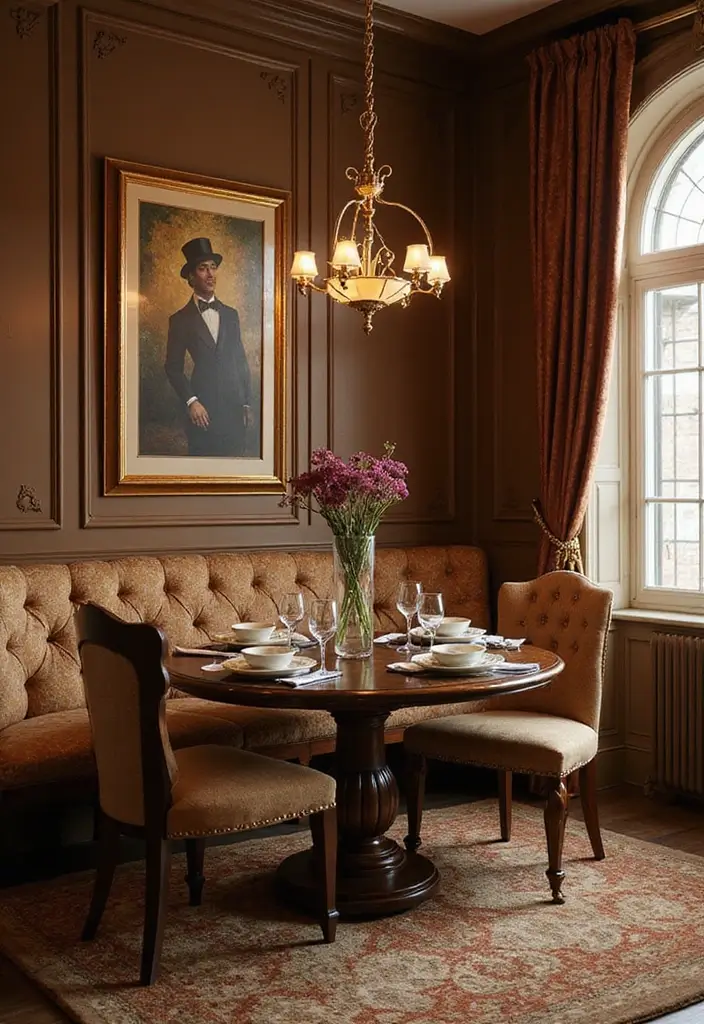 28 Dining Room Corner Ideas That Make the Most of Space - 22. Use Art Deco Style