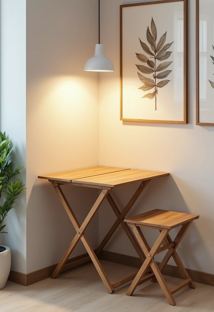 28 Dining Room Corner Ideas That Make the Most of Space - 5. Foldable Dining Set