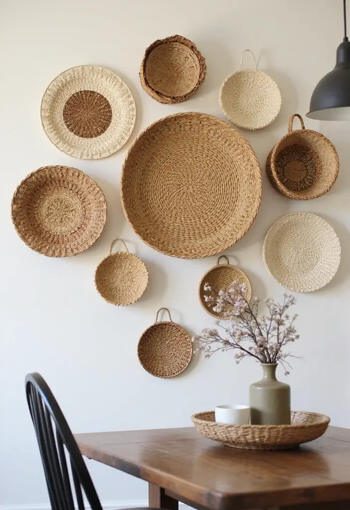 28 Dining Room Wall Decor Trends That Make a Statement 11 28 Dining Room Wall Decor Trends That Make a Statement - 11. Statement Baskets