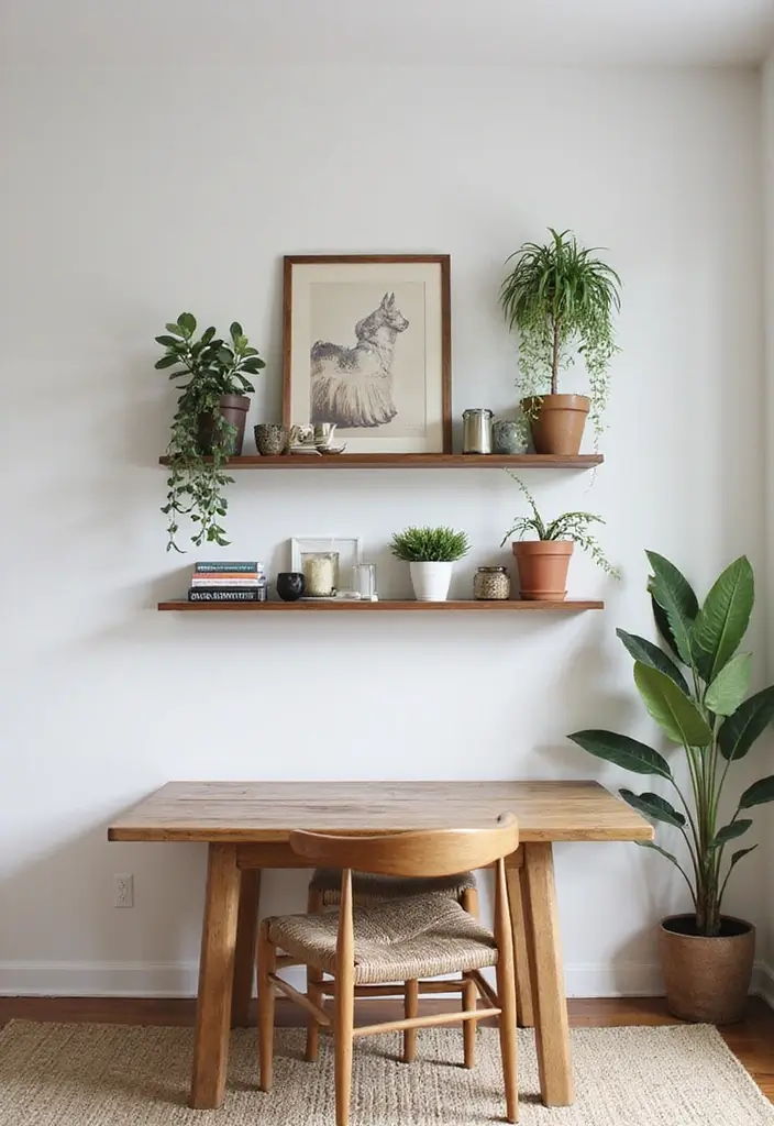 28 Dining Room Wall Decor Trends That Make a Statement 14 28 Dining Room Wall Decor Trends That Make a Statement - 14. Floating Shelves