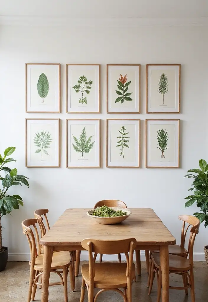 28 Dining Room Wall Decor Trends That Make a Statement 17 28 Dining Room Wall Decor Trends That Make a Statement - 17. Botanical Prints
