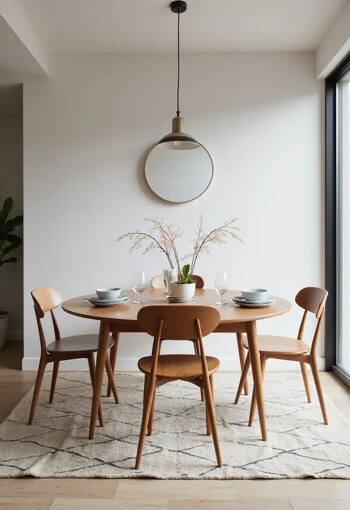 28 Minimalist Dining Room Designs That Feel Modern and Calm - 13. Geometric Patterns