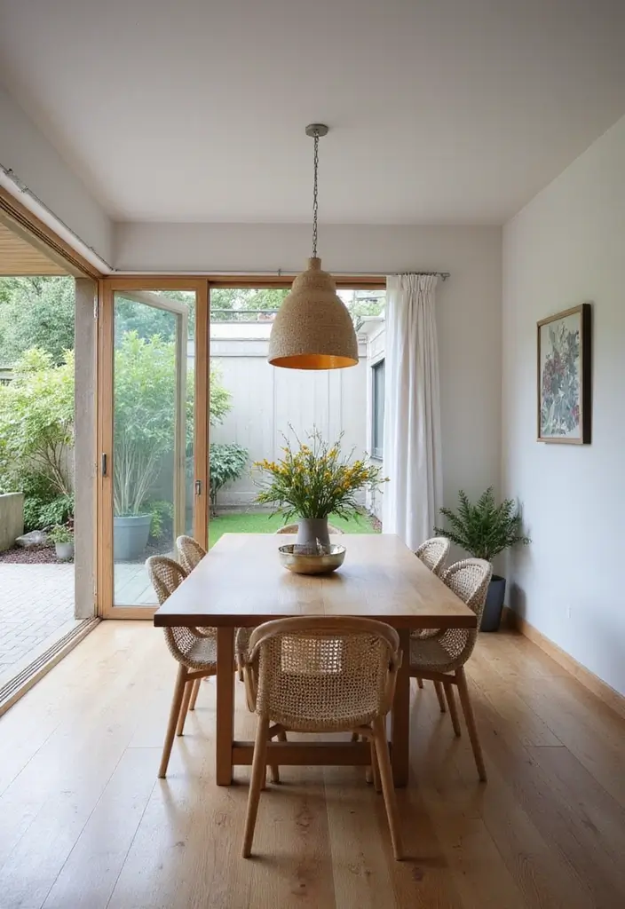 28 Minimalist Dining Room Designs That Feel Modern and Calm - 17. Seamless Outdoor Integration