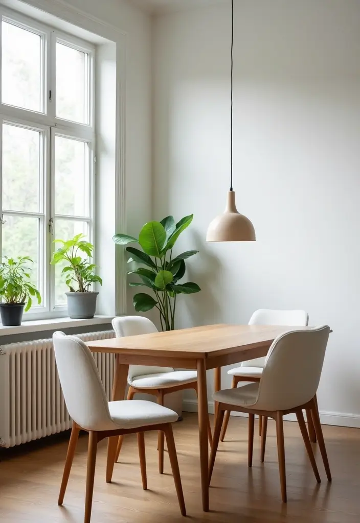 28 Minimalist Dining Room Designs That Feel Modern and Calm - 24. Minimalist Dining Room Plants