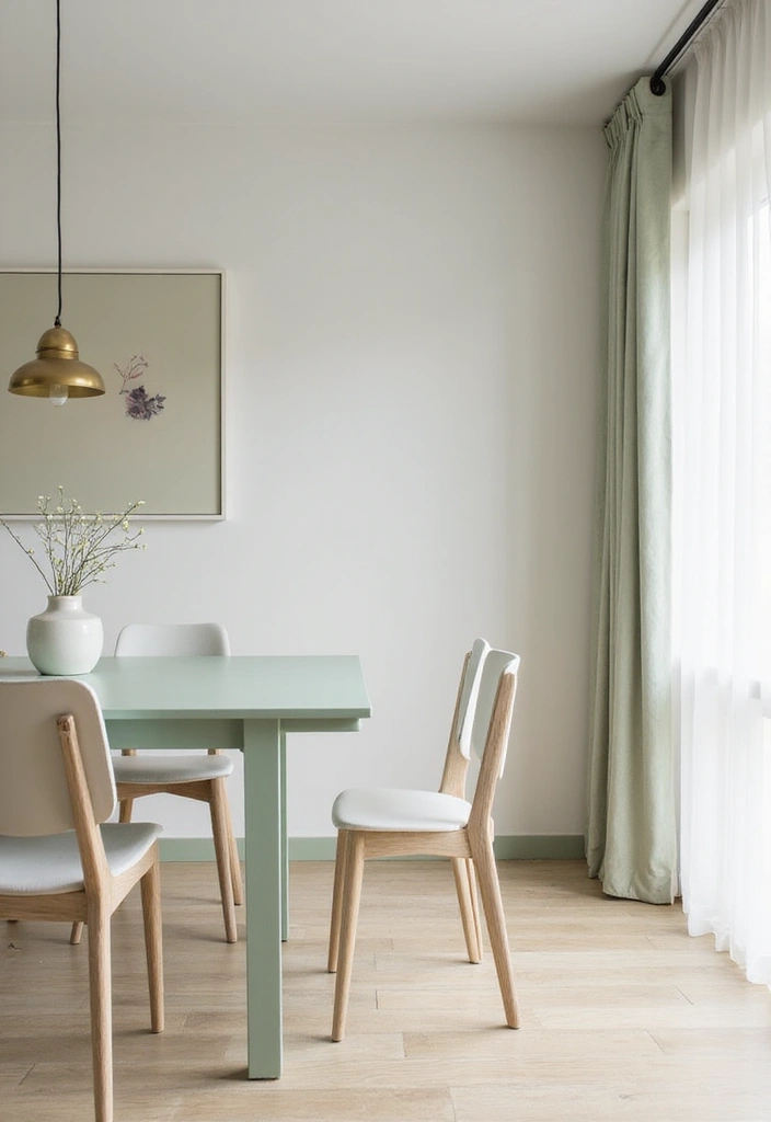 28 Minimalist Dining Room Designs That Feel Modern and Calm - 5. Soft Color Palettes