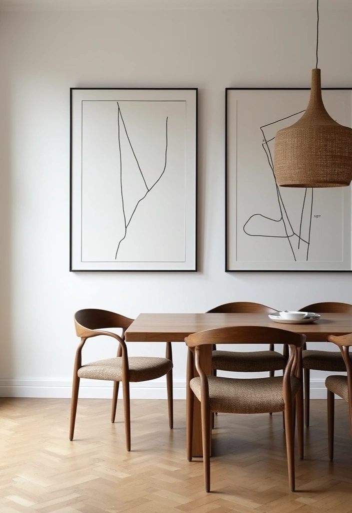 28 Minimalist Dining Room Designs That Feel Modern and Calm - 9. Minimalist Art