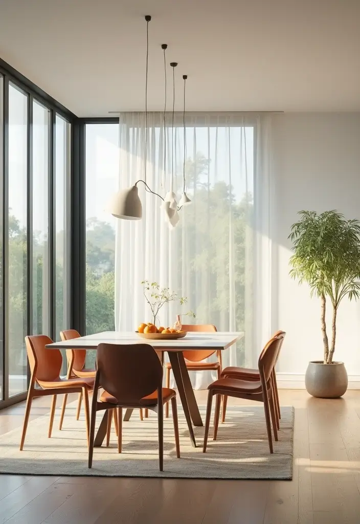 28 Modern Dining Room Ideas for a Sleek, Fresh Look - 12. Natural Light Focus