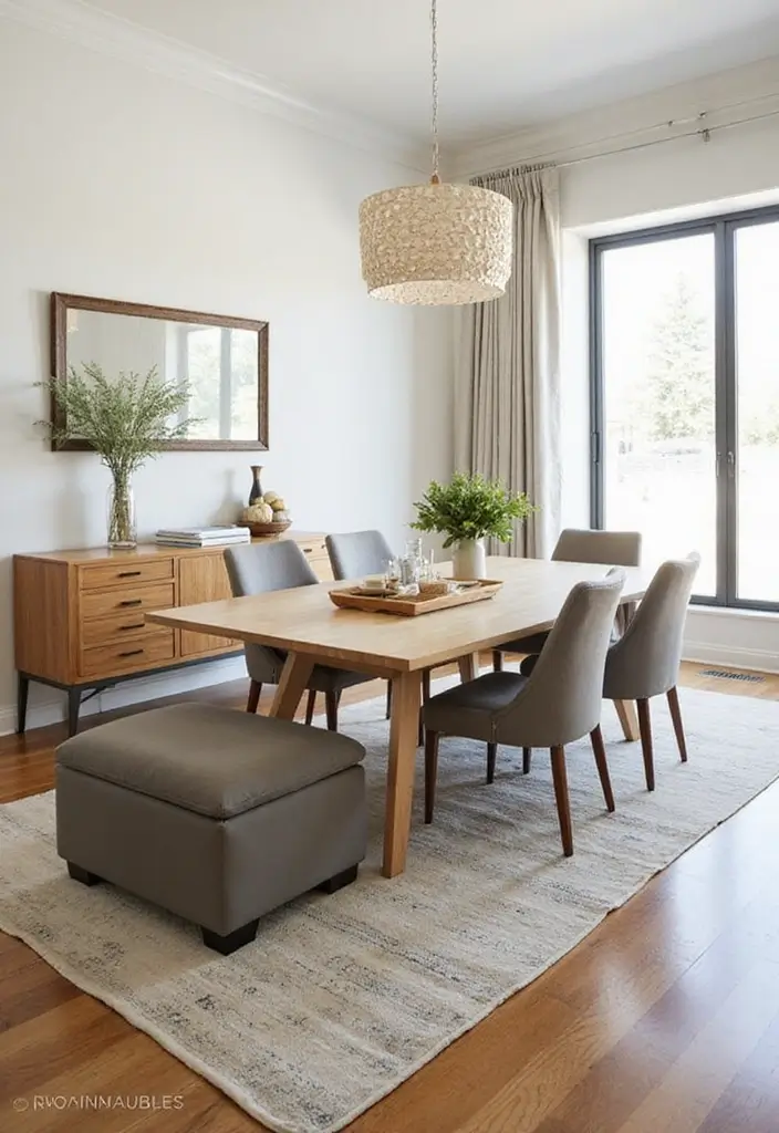 28 Modern Dining Room Ideas for a Sleek, Fresh Look - 18. Multi-Functional Furniture