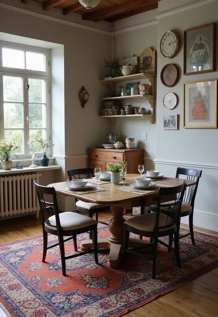28 Modern Dining Room Ideas for a Sleek, Fresh Look - 25. Vintage Finds