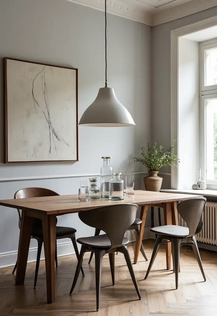 28 Modern Dining Room Ideas for a Sleek, Fresh Look - 6. Mixed Material Designs