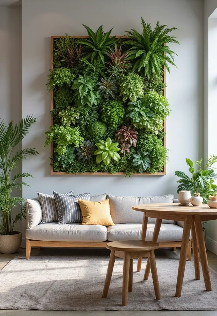 28 Open Concept Living Room and Dining Room Layouts That Work 11 28 Open Concept Living Room and Dining Room Layouts That Work - 11. Vertical Gardens for a Unique Touch