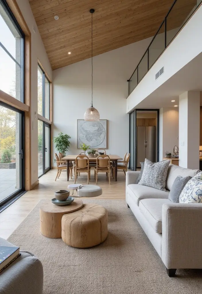 28 Open Concept Living Room and Dining Room Layouts That Work 24 28 Open Concept Living Room and Dining Room Layouts That Work - 24. Family-Friendly Layouts