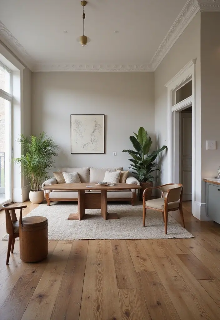 28 Open Concept Living Room and Dining Room Layouts That Work 27 28 Open Concept Living Room and Dining Room Layouts That Work - 27. Timeless Design Elements