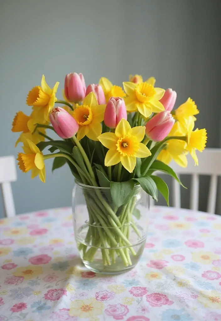 28 Stunning Decorating Dining Room Table Ideas for Any Season - 1. Fresh Floral Centerpiece for Spring