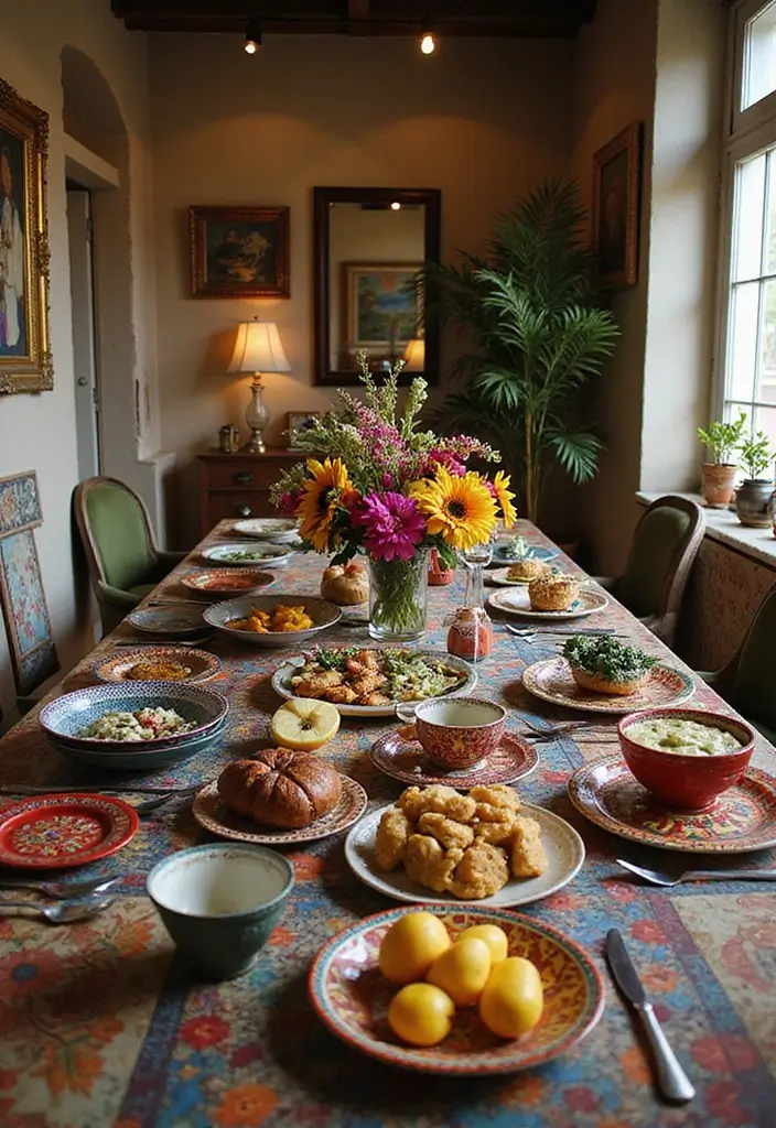 28 Stunning Decorating Dining Room Table Ideas for Any Season - 13. Eclectic Mix of Cultures
