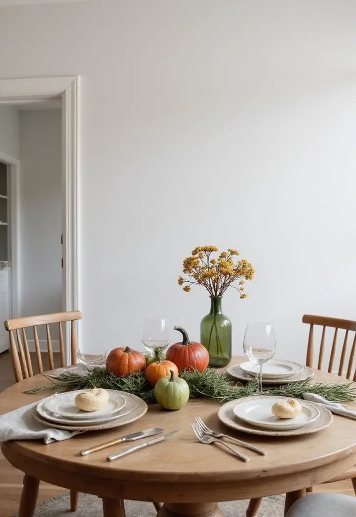28 Stunning Decorating Dining Room Table Ideas for Any Season - 19. Seasonal Change with Minimal Decor
