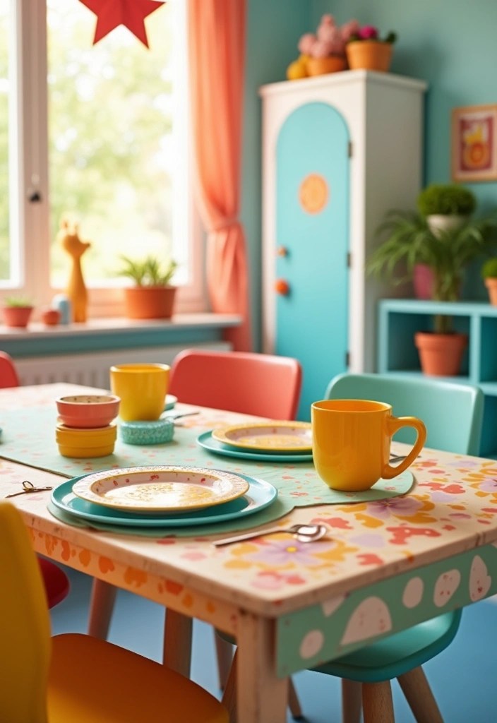 28 Stunning Decorating Dining Room Table Ideas for Any Season - 23. Playful Children's Table Setting