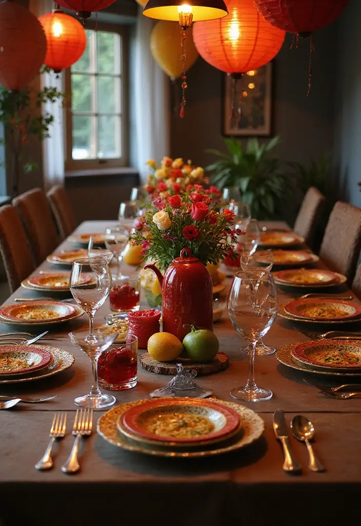 28 Stunning Decorating Dining Room Table Ideas for Any Season - 25. Themed Party Decorations