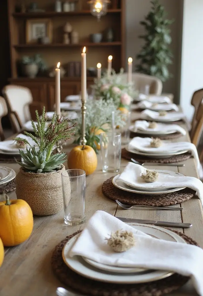 28 Stunning Decorating Dining Room Table Ideas for Any Season - 9. Artistic Flair with DIY Centerpieces