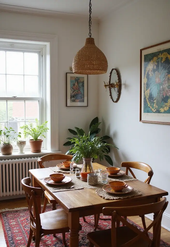 29 Boho Dining Room Styles That Feel Cozy and Eclectic - 19. Whimsical Elements