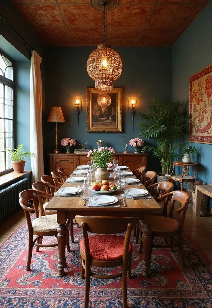29 Boho Dining Room Styles That Feel Cozy and Eclectic - 29. Celebrating Cultural Influences