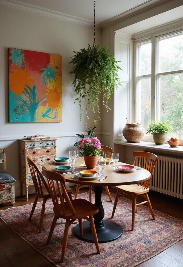 29 Casual Dining Room Ideas Perfect for Everyday Living 17 29 Casual Dining Room Ideas Perfect for Everyday Living - 18. Artistic Touches