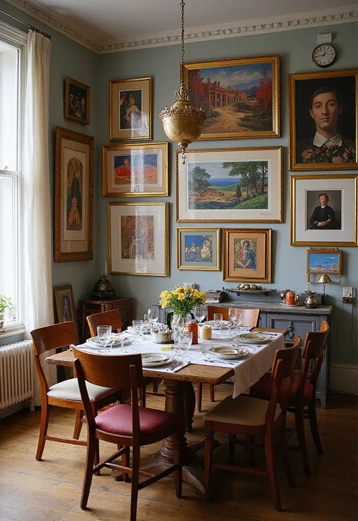29 Contemporary Dining Room Styles That Feel Fresh - 15. Artistic Expression