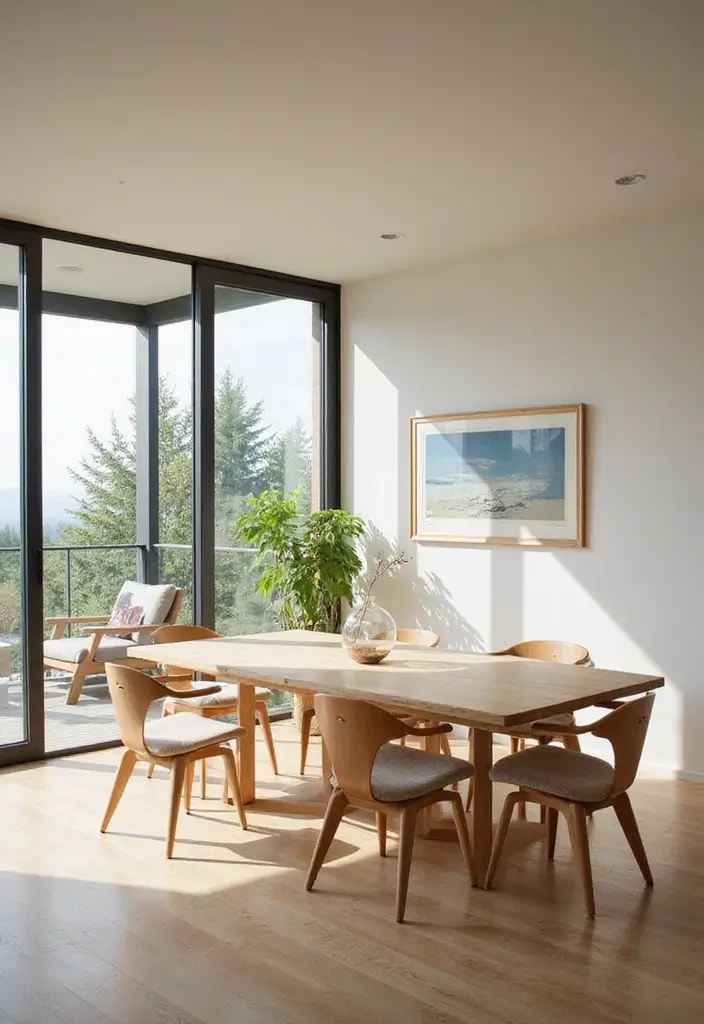 29 Contemporary Dining Room Styles That Feel Fresh - 20. Natural Light Emphasis