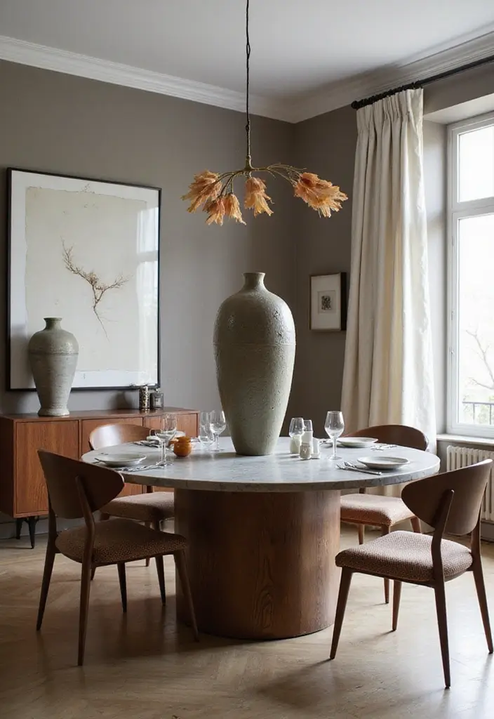 29 Contemporary Dining Room Styles That Feel Fresh - 27. Statement Centerpieces