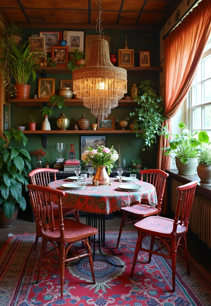 29 Contemporary Dining Room Styles That Feel Fresh - 4. Vibrant Bohemian Vibes