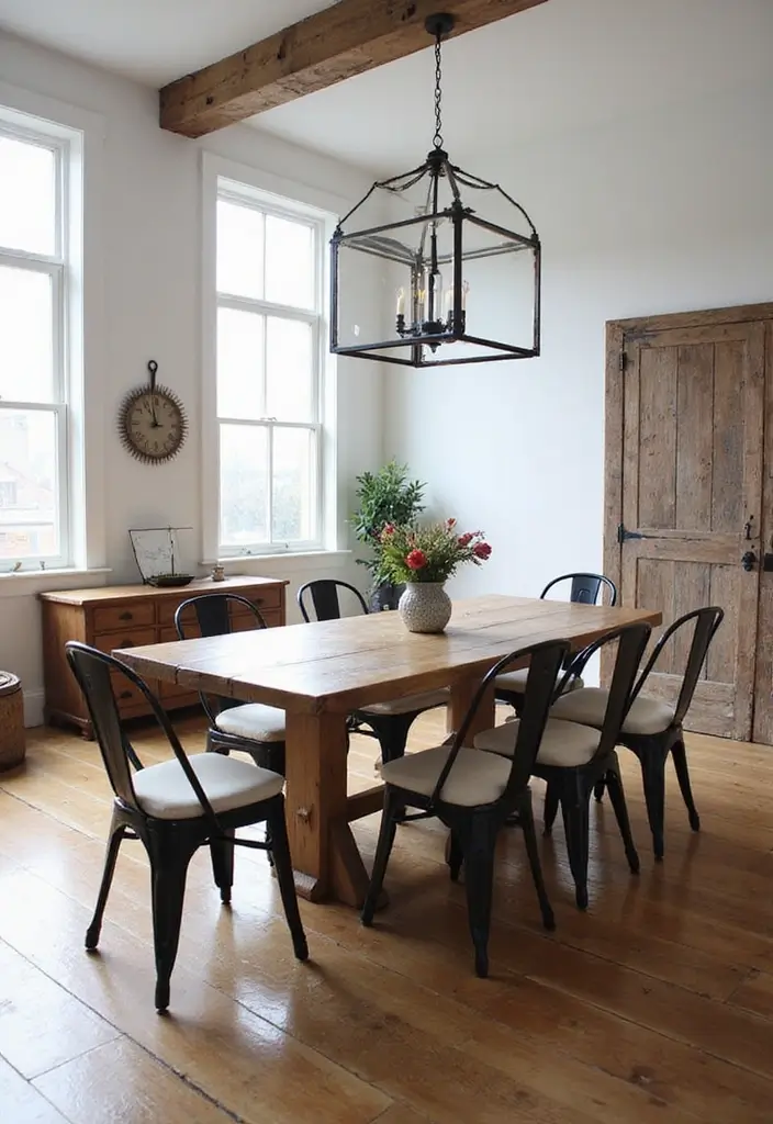 29 Contemporary Dining Room Styles That Feel Fresh - 5. Modern Farmhouse Charm