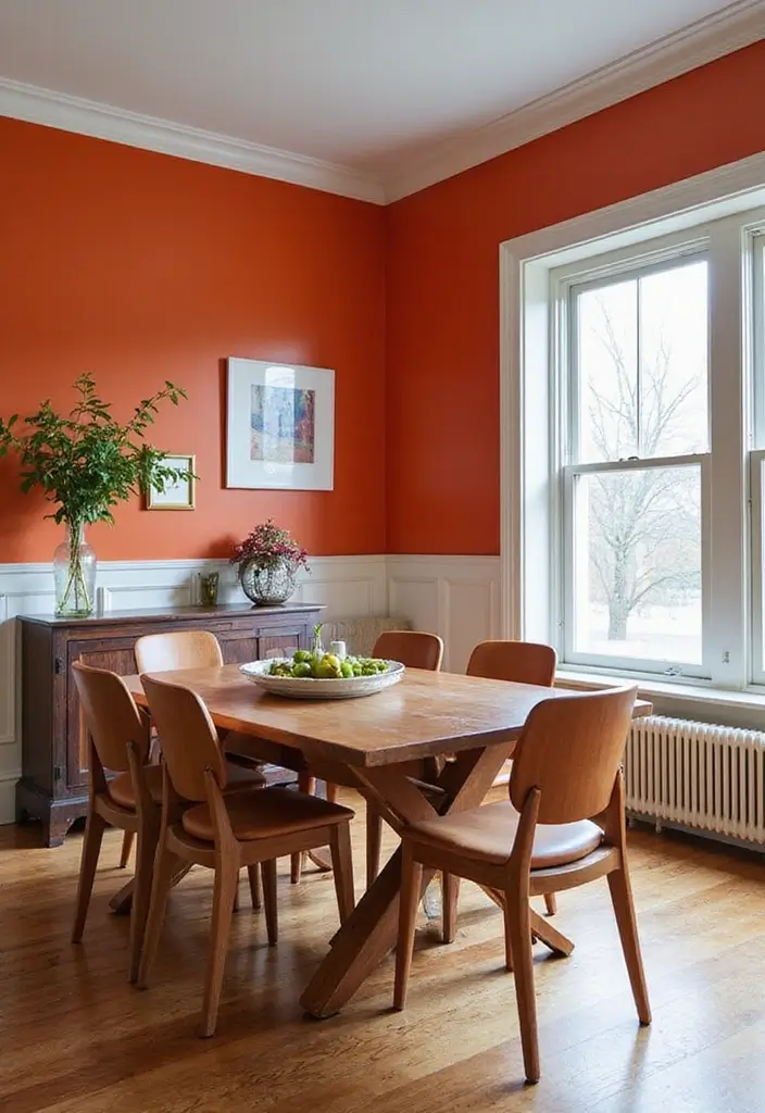 29 Dining Room Decoration Tricks to Refresh Instantly 20 29 Dining Room Decoration Tricks to Refresh Instantly - 20. A Touch of Color with Paint