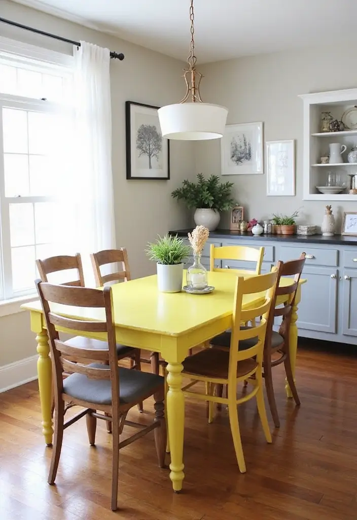 29 Dining Room Decoration Tricks to Refresh Instantly 3 29 Dining Room Decoration Tricks to Refresh Instantly - 3. Upcycled Furniture